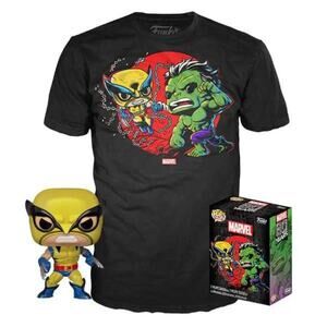 Funko POP! Tees Wolverine VS Hulk Unisex 2XL T-Shirt & Wolverine Funko Pop!